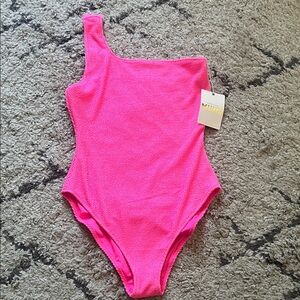 Show Me Your MuMu Pink One-Shoulder One Piece